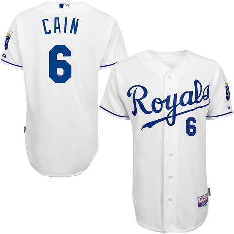 Lorenzo Cain Kansas City Royals Majestic Home 6300 Player Authentic Jersey - White