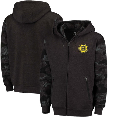 Boston Bruins Rinkside Modern Camo Tactical Full-Zip Hoodie - Black
