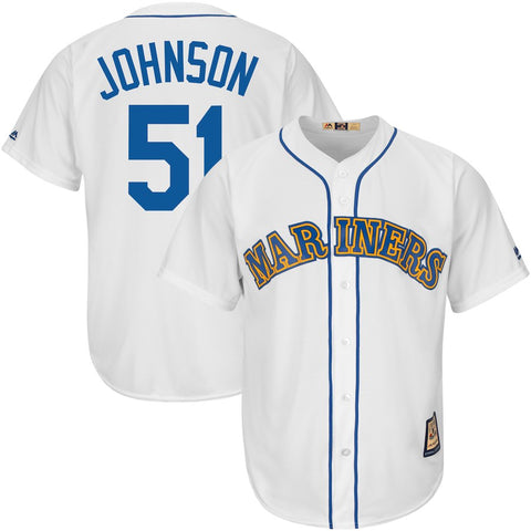 Randy Johnson Seattle Mariners Majestic Big & Tall Cooperstown Cool Base Player Jersey - White