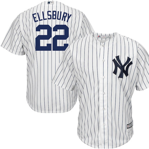 Jacoby Ellsbury New York Yankees Majestic Big & Tall Official Cool Base Player Jersey - White/Navy