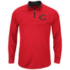 Cincinnati Reds Majestic Big & Tall Ready and Willing Therma Base Quarter-Zip Jacket - Red
