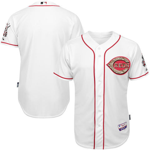 Cincinnati Reds Majestic Fashion Authentic USMC Team Jersey - White