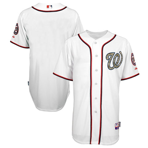 Washington Nationals Majestic Fashion Authentic USMC Team Jersey - White