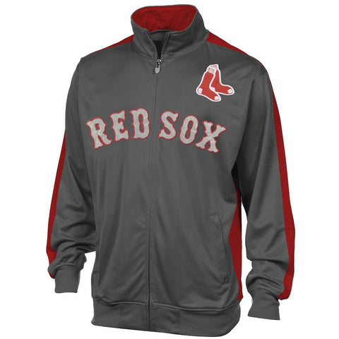 Boston Red Sox Majestic Big & Tall Reflective Full Zip Track Jacket - Gray