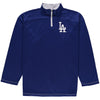 Los Angeles Dodgers Majestic Big & Tall Ready and Willing Therma Base Quarter-Zip Jacket - Royal