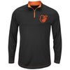 Baltimore Orioles Majestic Big & Tall Ready and Willing Therma Base Quarter-Zip Jacket - Black