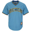 Milwaukee Brewers Majestic Cooperstown Collection Replica Cool Base Jersey - Light Blue
