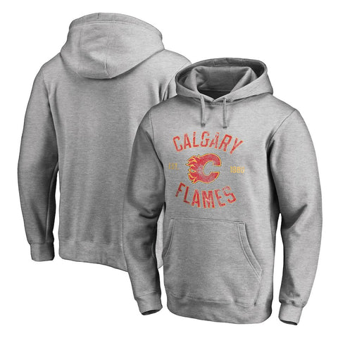 Calgary Flames Heritage Pullover Hoodie - Ash