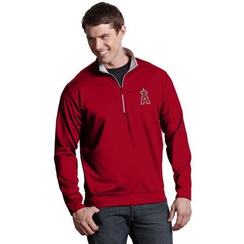 Los Angeles Angels Antigua Leader Quarter-Zip Pullover Jacket