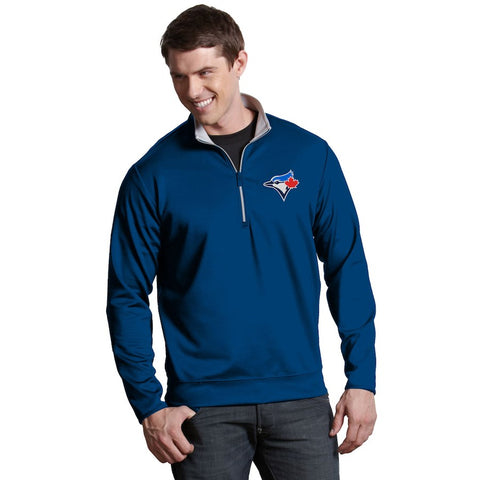 Toronto Blue Jays Antigua Leader Quarter-Zip Pullover Jacket -