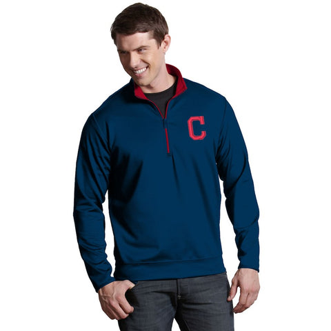 Cleveland Indians Antigua Leader Quarter-Zip Pullover Jacket