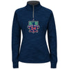 David Ortiz Boston Red Sox Majestic Women's Retirement Logo Streak Fleece Quarter-Zip Jacket - Navy