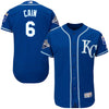 Lorenzo Cain Kansas City Royals Majestic Alternate Flex Base Player Jersey with World Series Commemorative Patch