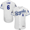 Lorenzo Cain Kansas City Royals Majestic Alternate Flex Base Player Jersey with World Series Commemorative Patch