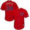 Bryce Harper Washington Nationals Majestic Fashion Stars & Stripes Cool Base Player Jersey - Scarlet