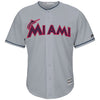 Miami Marlins Majestic Fashion Stars & Stripes Cool Base Jersey - Gray