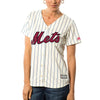 New York Mets Majestic Women's Fashion Stars & Stripes Cool Base Jersey - White