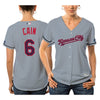 Kansas City Royals Majestic Women's Fashion Stars & Stripes Cool Base Player Jersey - Gray