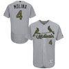 Yadier Molina St. Louis Cardinals Majestic Fashion 2016 Memorial Day Flex Base Jersey - Gray
