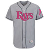 Tampa Bay Rays Majestic Mother's Day Flex Base Team Jersey - Gray