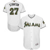 Giancarlo Stanton Miami Marlins Majestic Fashion 2016 Memorial Day Flex Base Jersey - White