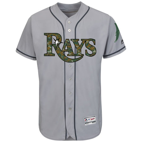 Tampa Bay Rays Majestic Fashion 2016 Memorial Day Flex Base Team Jersey - Gray