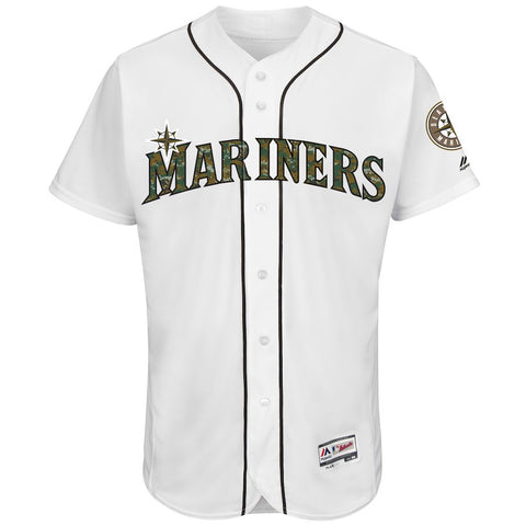 Seattle Mariners Majestic Fashion 2016 Memorial Day Flex Base Team Jersey - White