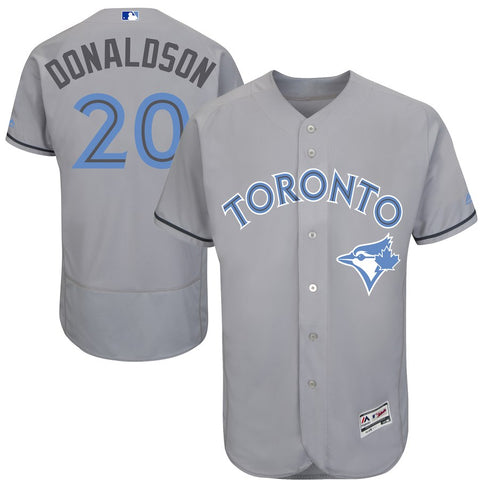 Josh Donaldson Toronto Blue Jays Majestic Father's Day Flex Base Jersey - Gray