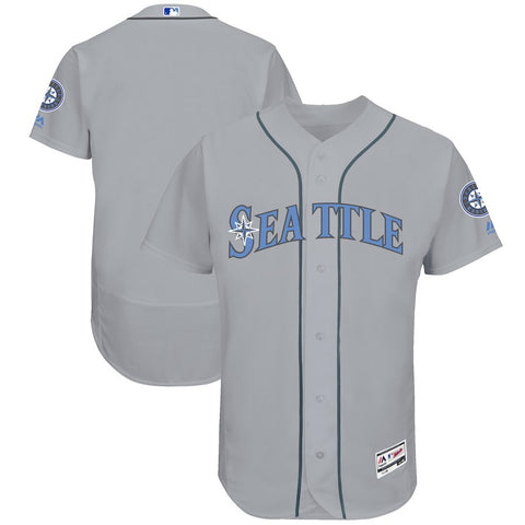 Seattle Mariners Majestic Father's Day Flex Base Team Jersey - Gray
