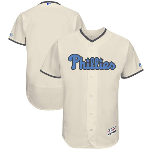 Philadelphia Phillies Majestic Father's Day Flex Base Team Jersey - Cream