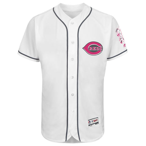 Cincinnati Reds Majestic Mother's Day Flex Base Team Jersey - White