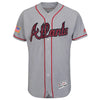 Atlanta Braves Majestic Fashion Stars & Stripes Flex Base Jersey - Gray