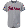 Miami Marlins Majestic Fashion Stars & Stripes Flex Base Jersey - Gray
