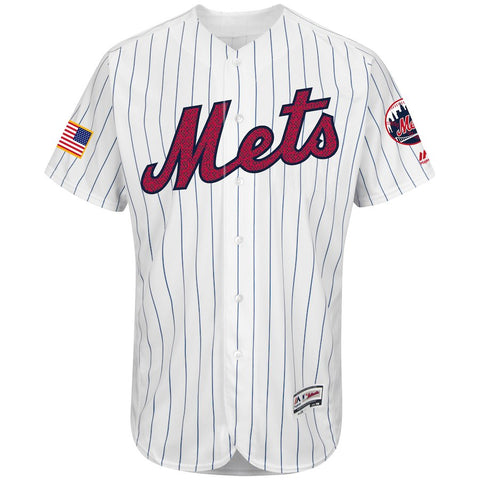 New York Mets Majestic Fashion Stars & Stripes Flex Base Jersey - White