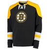 Boston Bruins Majestic Centre Lace-Up Sweatshirt - Black
