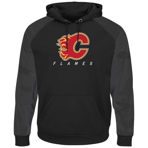 Calgary Flames Majestic Penalty Shot Therma Base Hoodie - Black