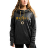 Boston Bruins Majestic Women's Trapezoid Pullover Hoodie - Black