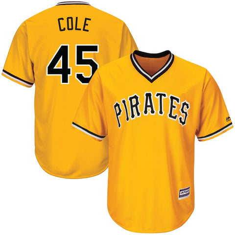 Gerrit Cole Pittsburgh Pirates Majestic Alternate Cool Base Player Jersey - Gold
