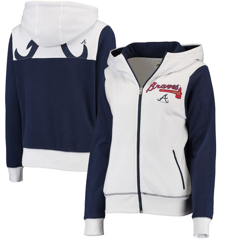 Atlanta Braves G-III 4Her by Carl Banks Women's Franchise Full-Zip Hoodie - White
