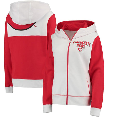 Cincinnati Reds G-III 4Her by Carl Banks Women's Franchise Full-Zip Hoodie - White
