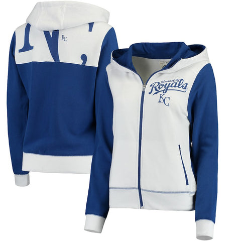 Kansas City Royals G-III 4Her by Carl Banks Women's Franchise Full-Zip Hoodie - White