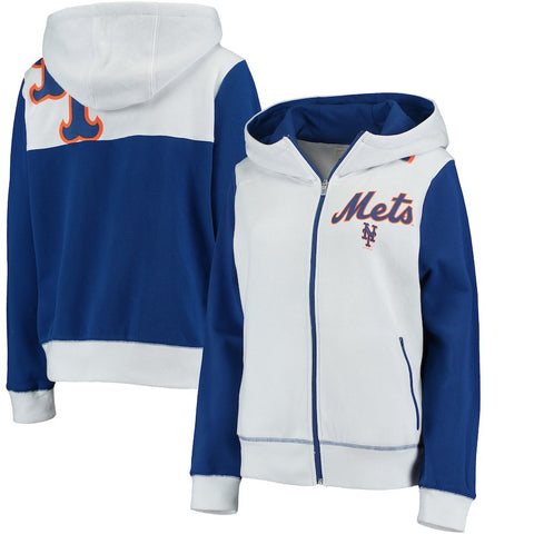 New York Mets G-III 4Her by Carl Banks Women's Franchise Full-Zip Hoodie - White