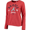 Atlanta Braves Under Armour Women's Levity Pullover Performance Sweatshirt - Red