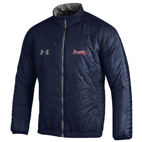 Atlanta Braves Under Armour Accelerate Full-Zip Jacket - Navy