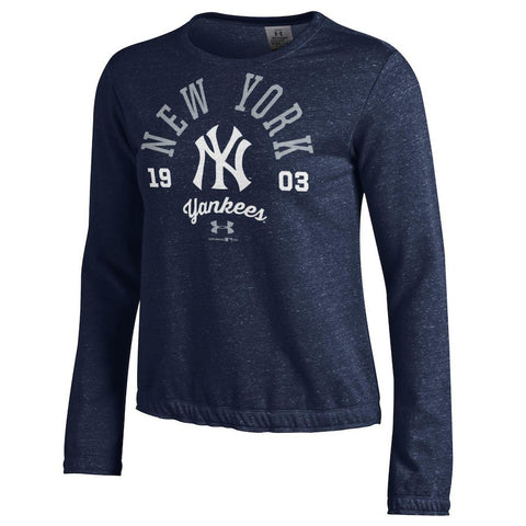 New York Yankees Under Armour Women's Levity Pullover Sweatshirt - Navy