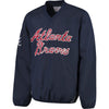 Atlanta Braves G-III Sports by Carl Banks Gridiron V-Neck Pullover Jacket - Navy