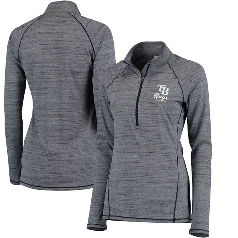 Tampa Bay Rays Under Armour Women's Space Tech Performance 1/2-Zip Jacket - Heathered Navy