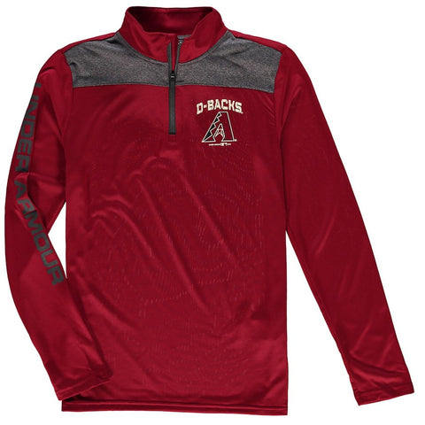 Arizona Diamondbacks Under Armour Youth Tech Quarter-Zip Performance Pullover Jacket - Red