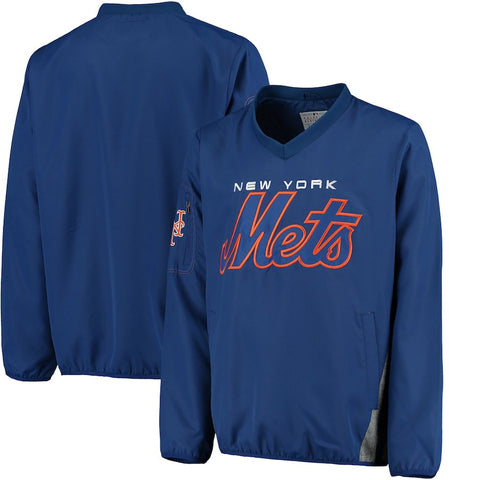 New York Mets G-III Sports by Carl Banks Gridiron V-Neck Pullover Jacket - Royal