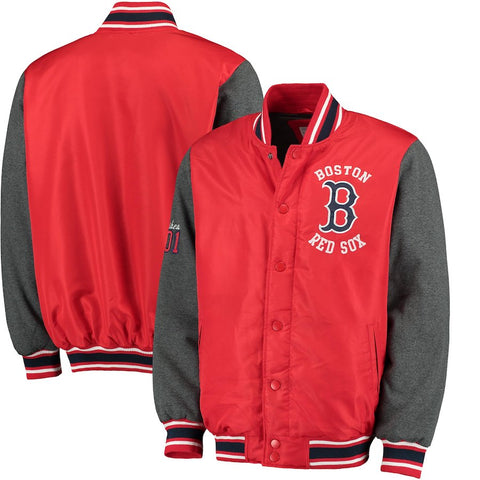 Boston Red Sox G-III Sports by Carl Banks Original Varsity Button-Up Jacket - Red